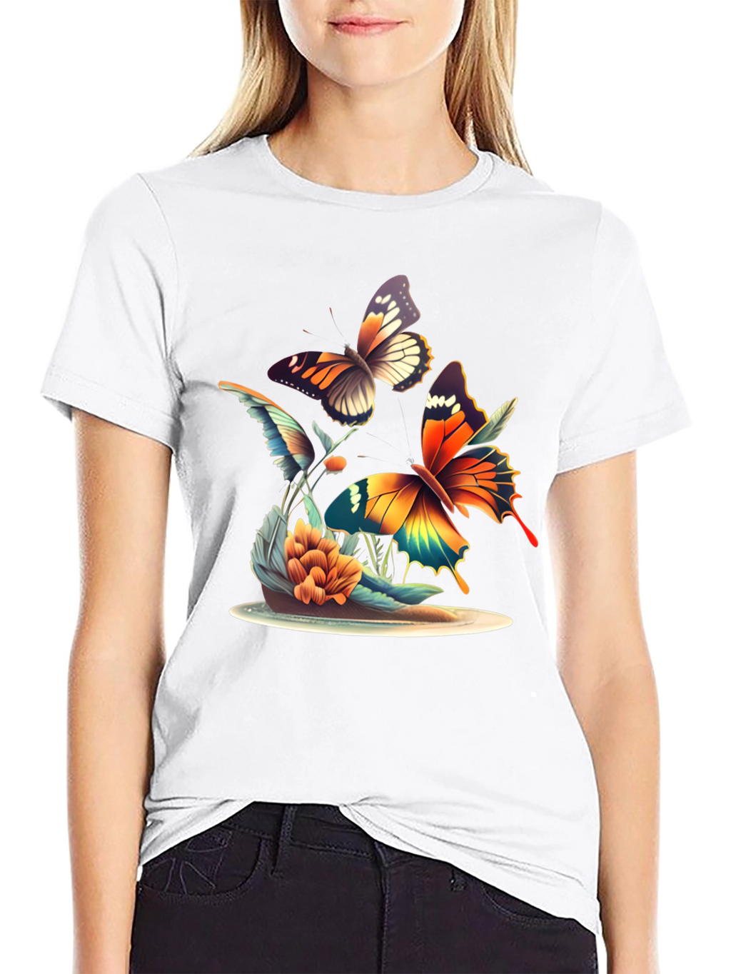 Butterfly Graphic Tee - Black Unisex T-Shirt