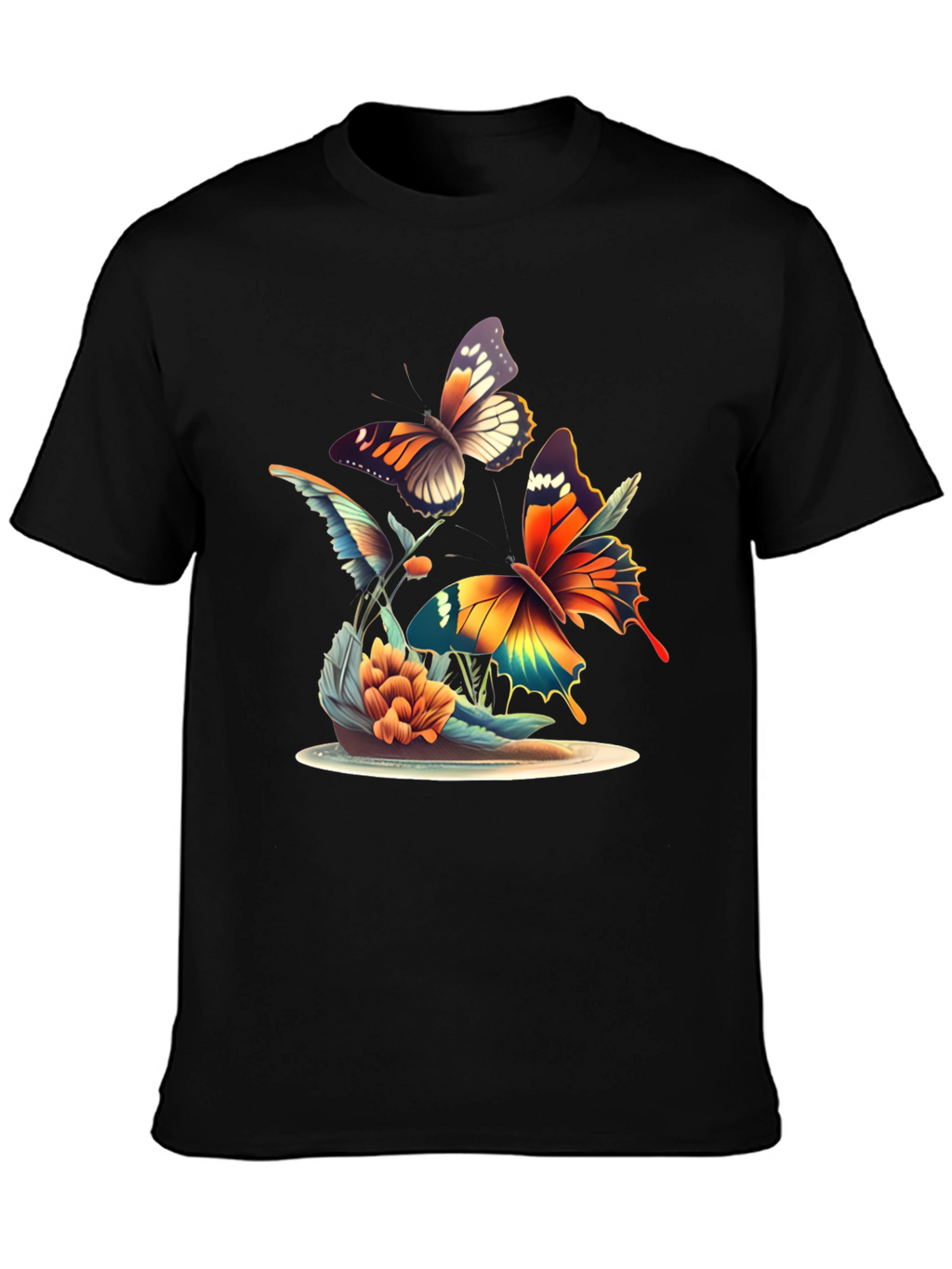 Butterfly Graphic Tee - Black Unisex T-Shirt