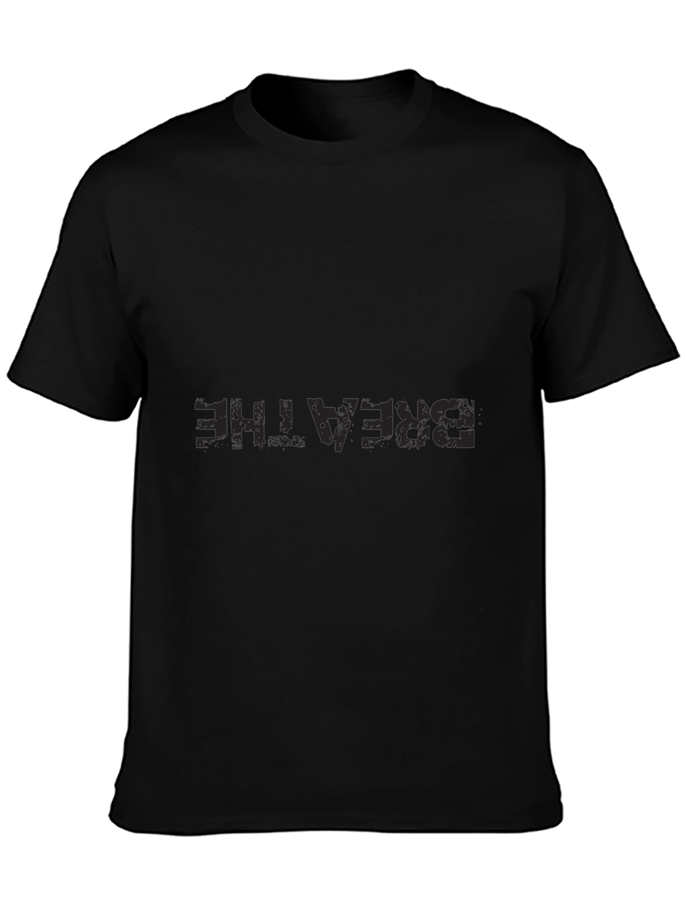 Mens Breathe Graphic Tee - Black Comfort Fit