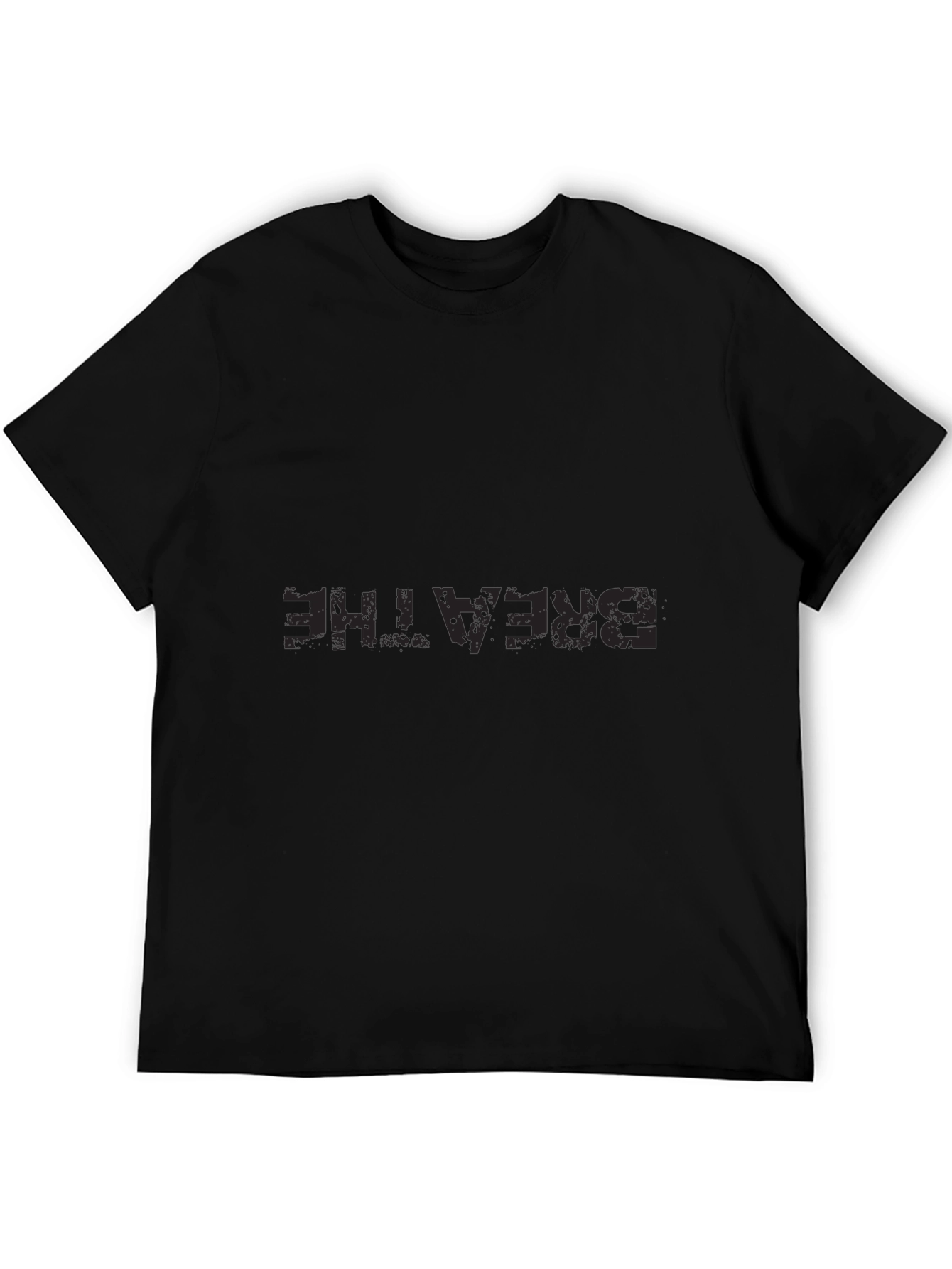 Mens Breathe Graphic Tee - Black Comfort Fit