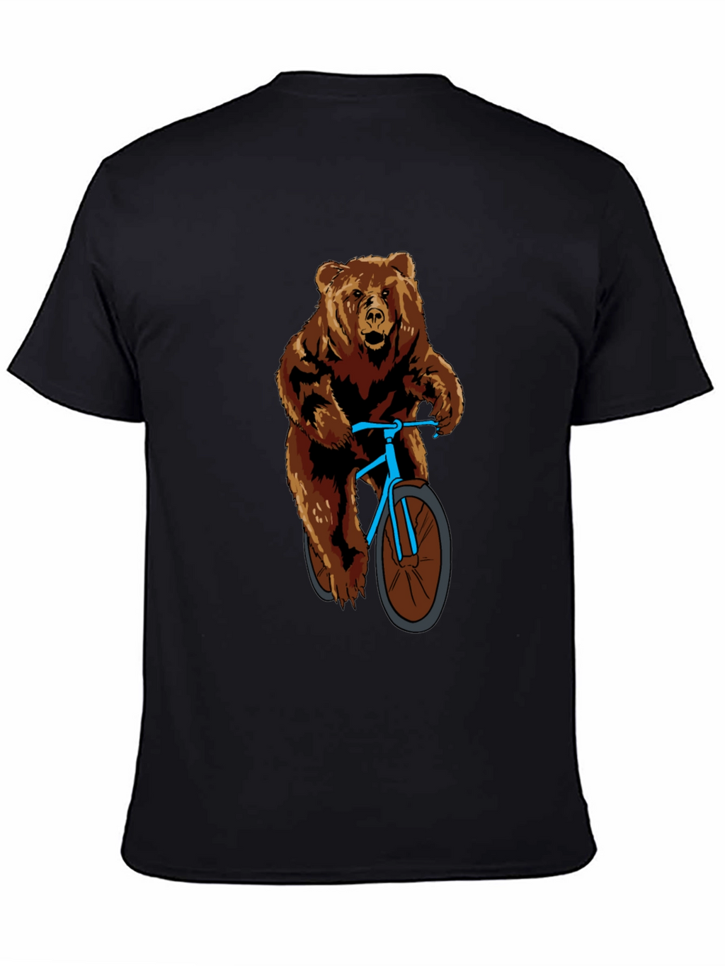 Bear on Bike Graphic T-Shirt - Cool Animal Tee
