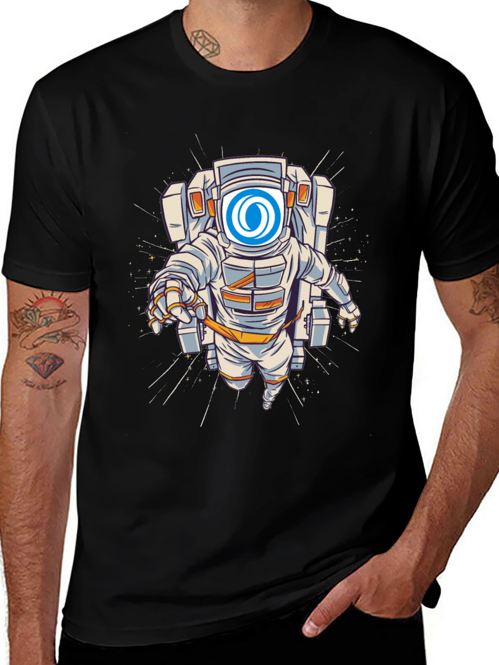 Astronaut Graphic T-Shirt - Outer Space Design