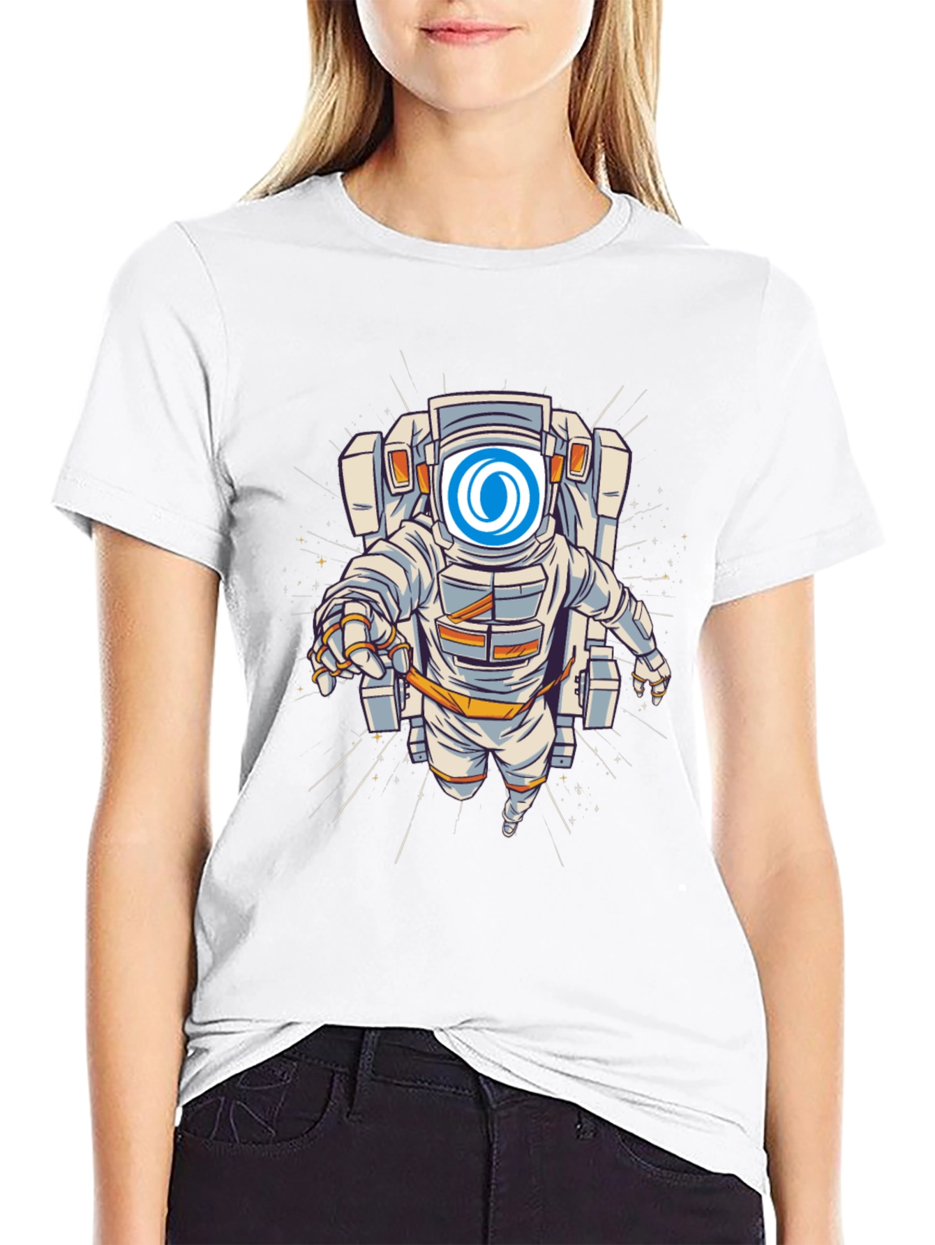 Astronaut Graphic T-Shirt - Outer Space Design