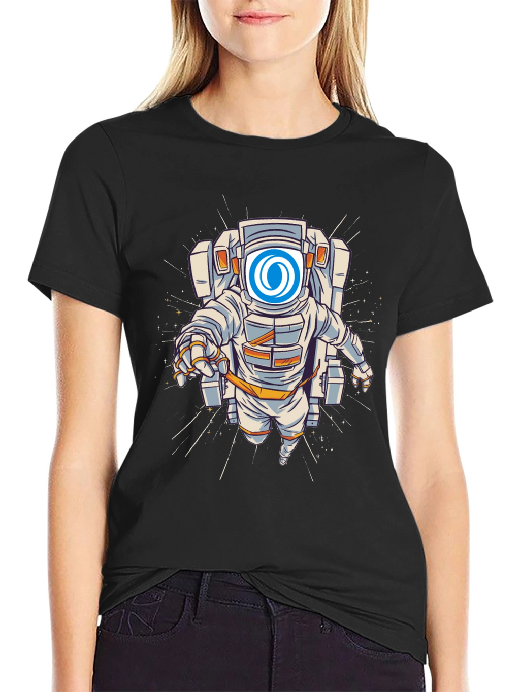 Astronaut Graphic T-Shirt - Outer Space Design