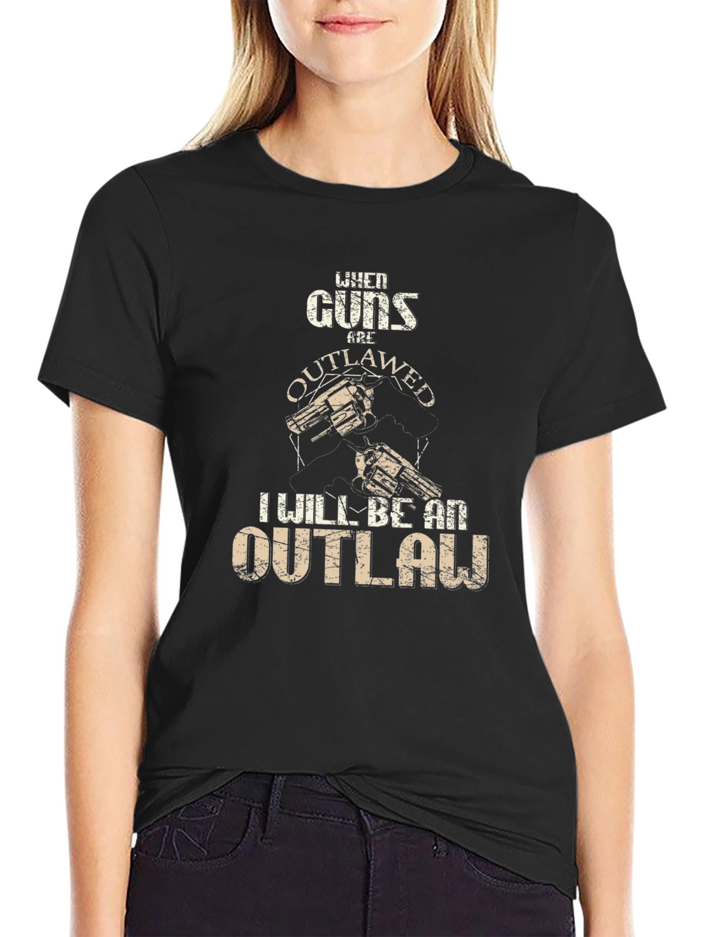 Guns Outlawed Graphic Tee - Western Style