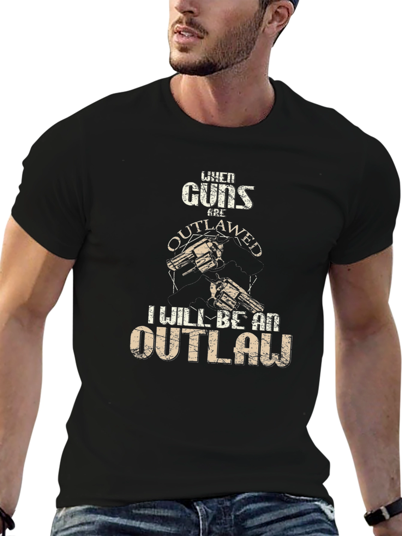 Guns Outlawed Graphic Tee - Western Style