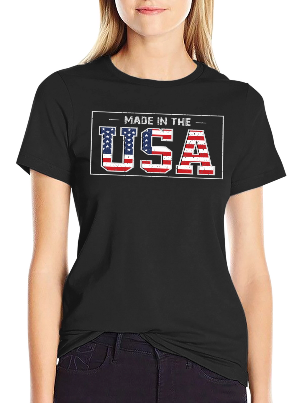 Made in the USA Patriotic Graphic T-Shirt