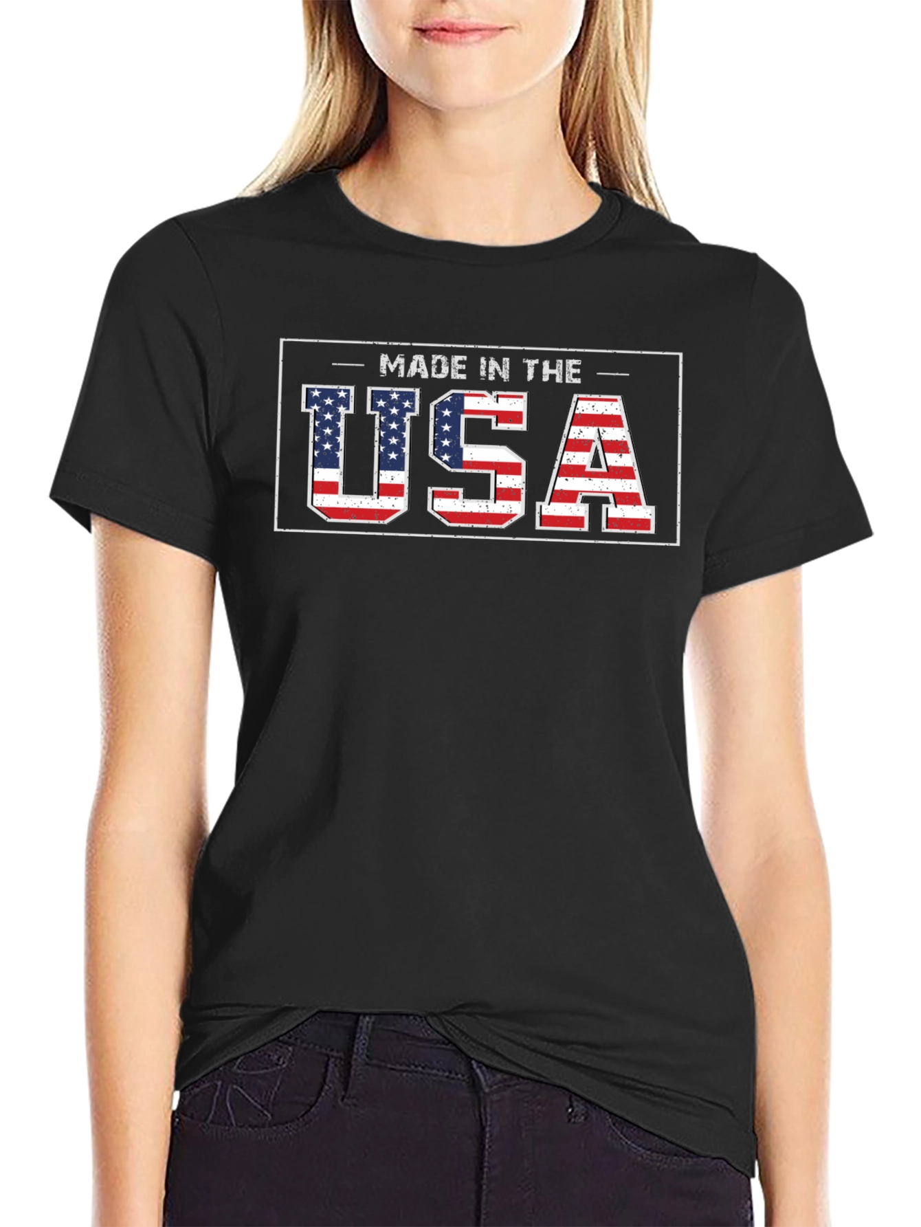 Made in the USA Patriotic Graphic T-Shirt