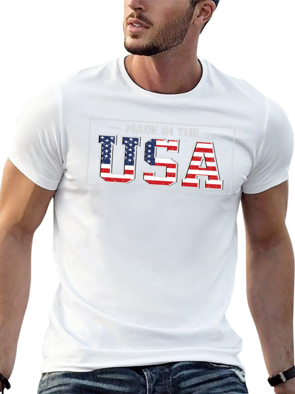 Made in the USA Patriotic Graphic T-Shirt
