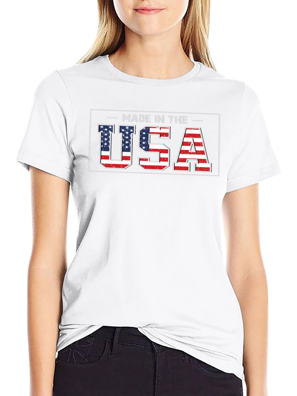 Made in the USA Patriotic Graphic T-Shirt