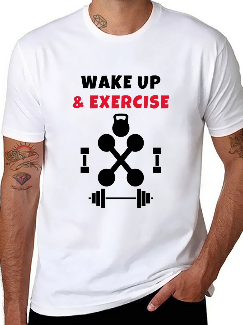 Wake Up & Exercise Graphic Tee - Fitness Motivation