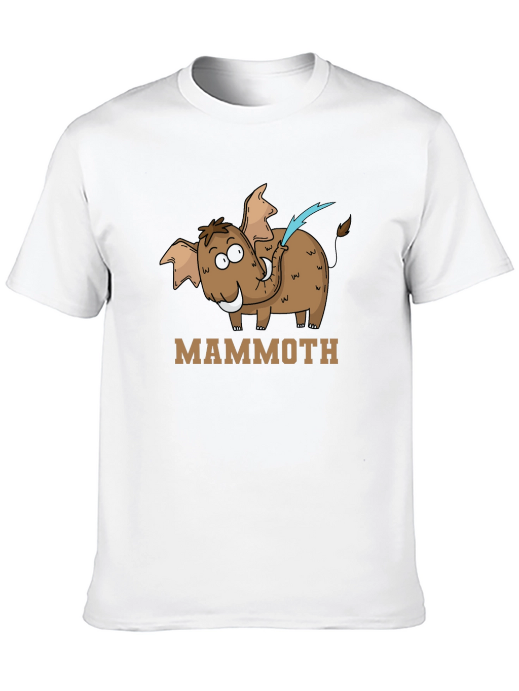 Mammoth Cartoon Graphic Black T-Shirt