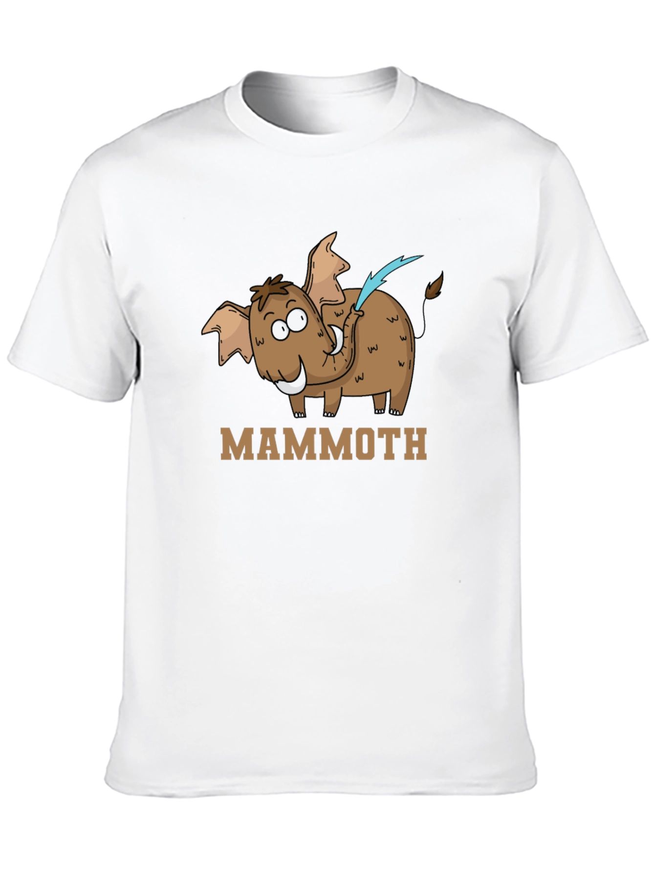 Mammoth Cartoon Graphic Black T-Shirt