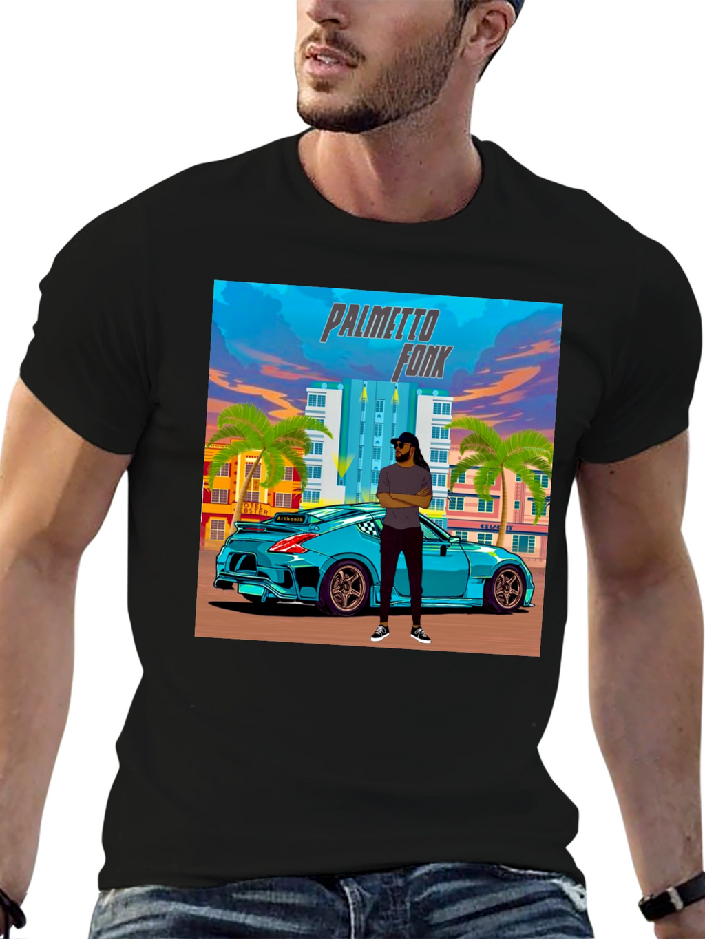 Palmetto Fonk Tee - Cool Car Graphic T-Shirt