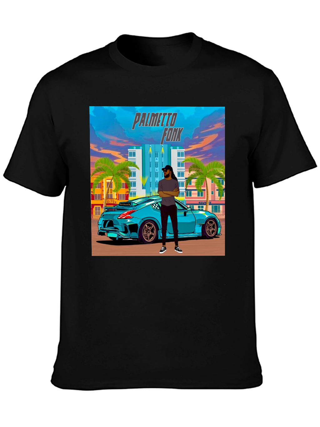 Palmetto Fonk Tee - Cool Car Graphic T-Shirt