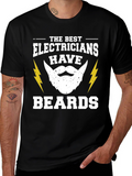 Electrician Beard T-Shirt - Funny Job Gift
