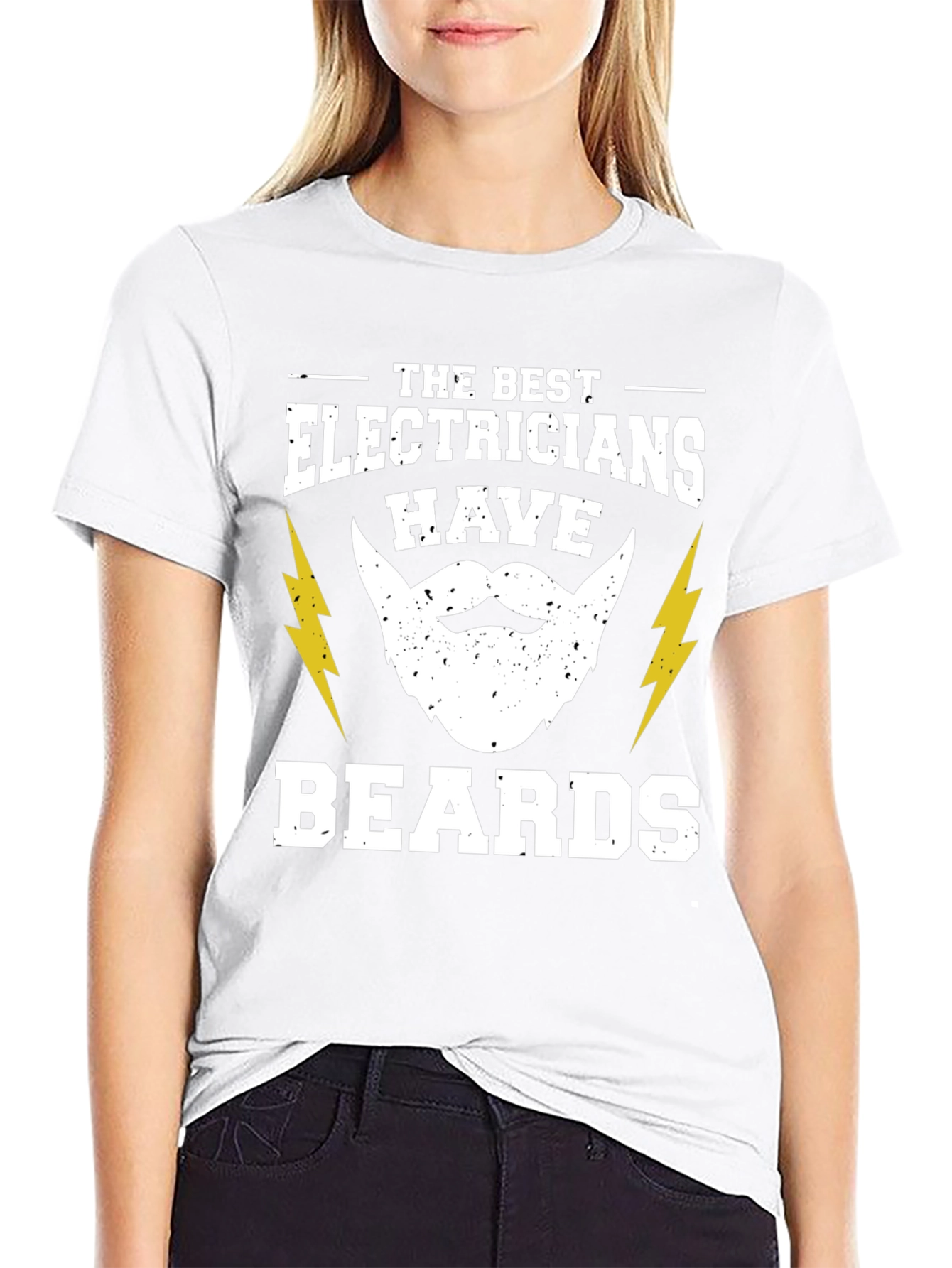Electrician Beard T-Shirt - Funny Job Gift
