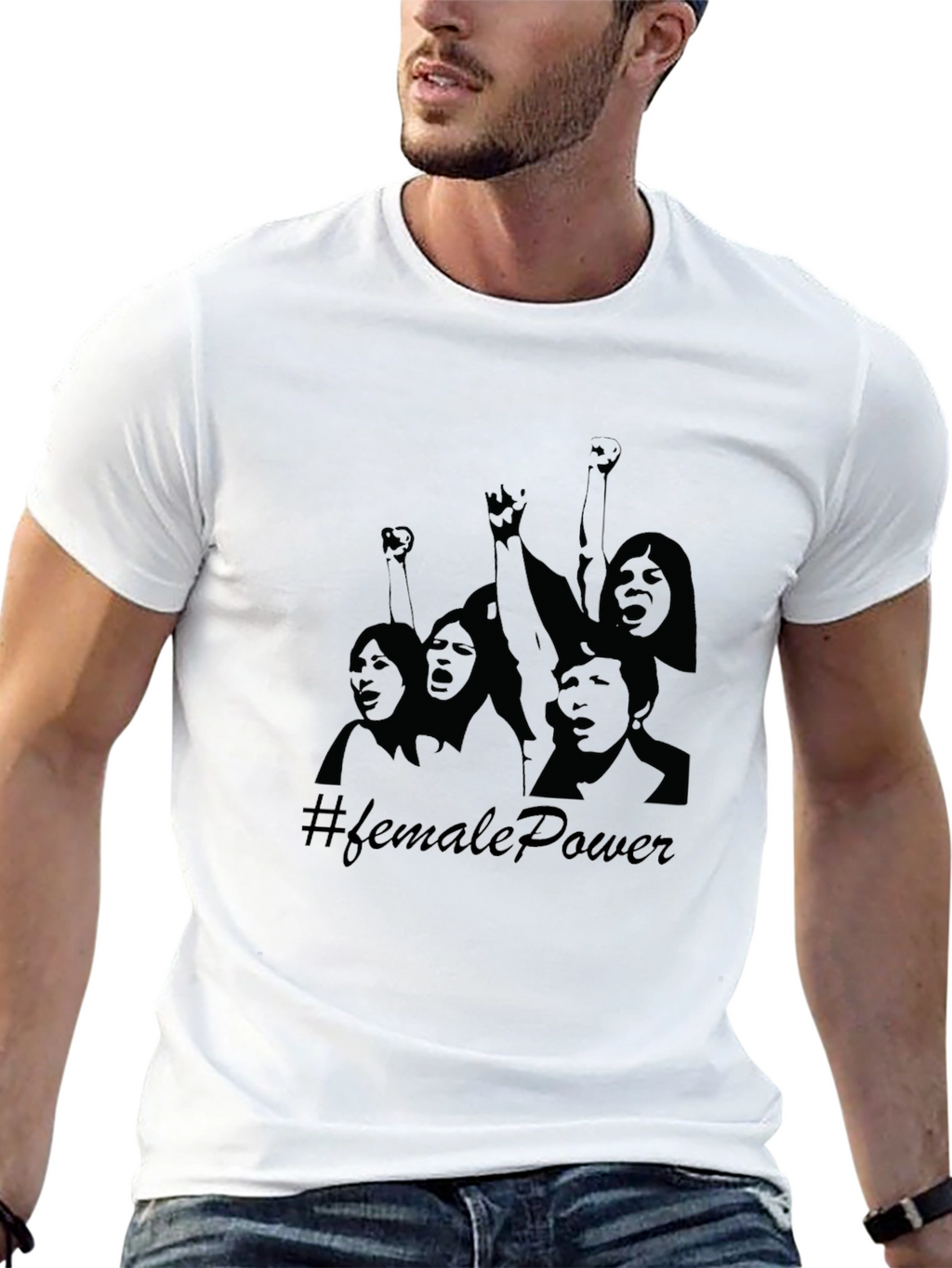 Female Power Graphic Tee - Black