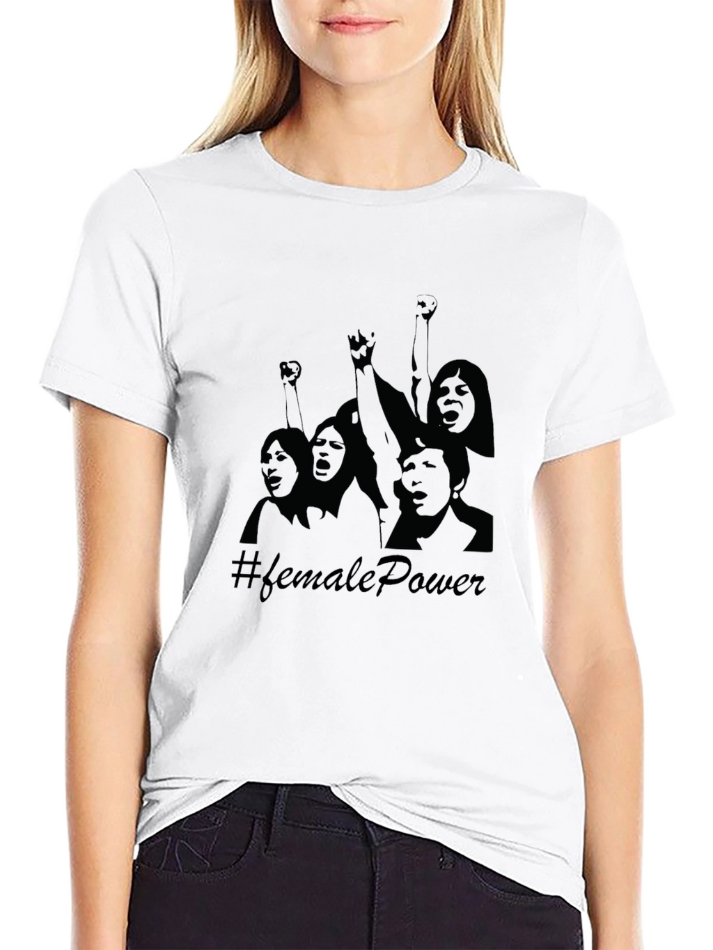 Female Power Graphic Tee - Black