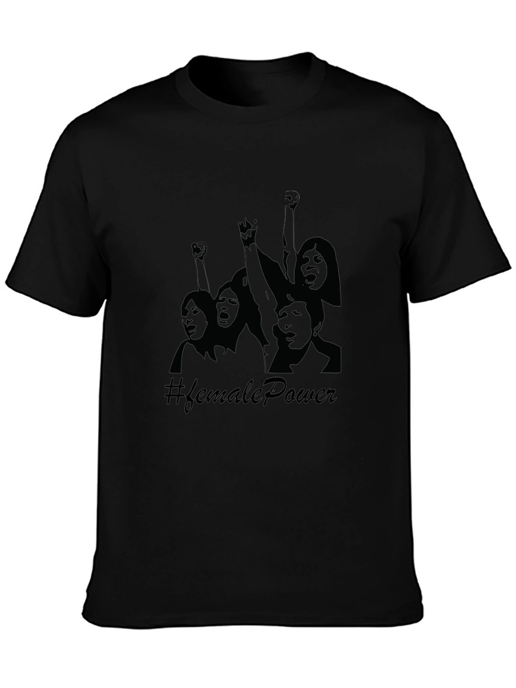 Female Power Graphic Tee - Black