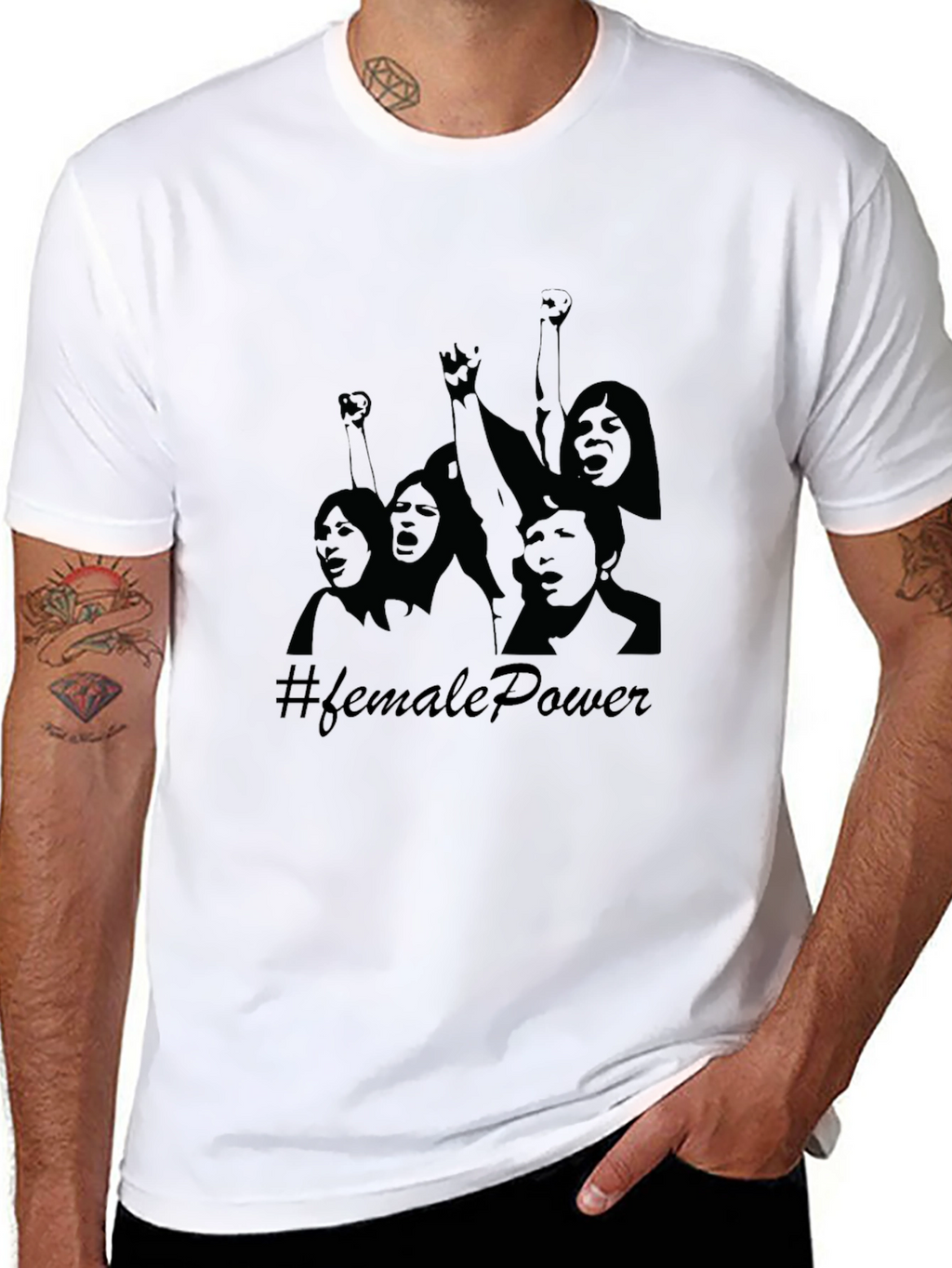 Female Power Graphic Tee - Black