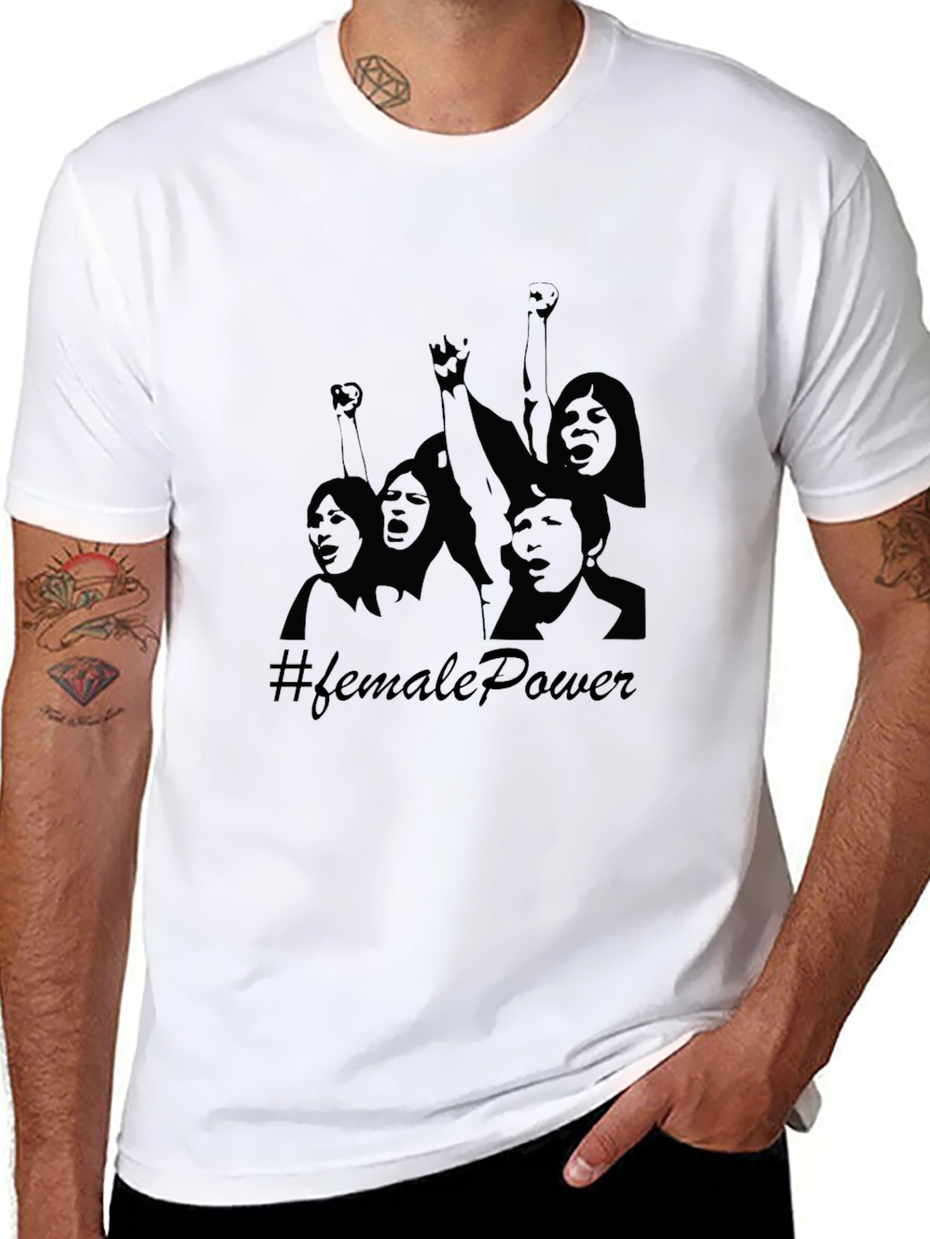 Female Power Graphic Tee - Black
