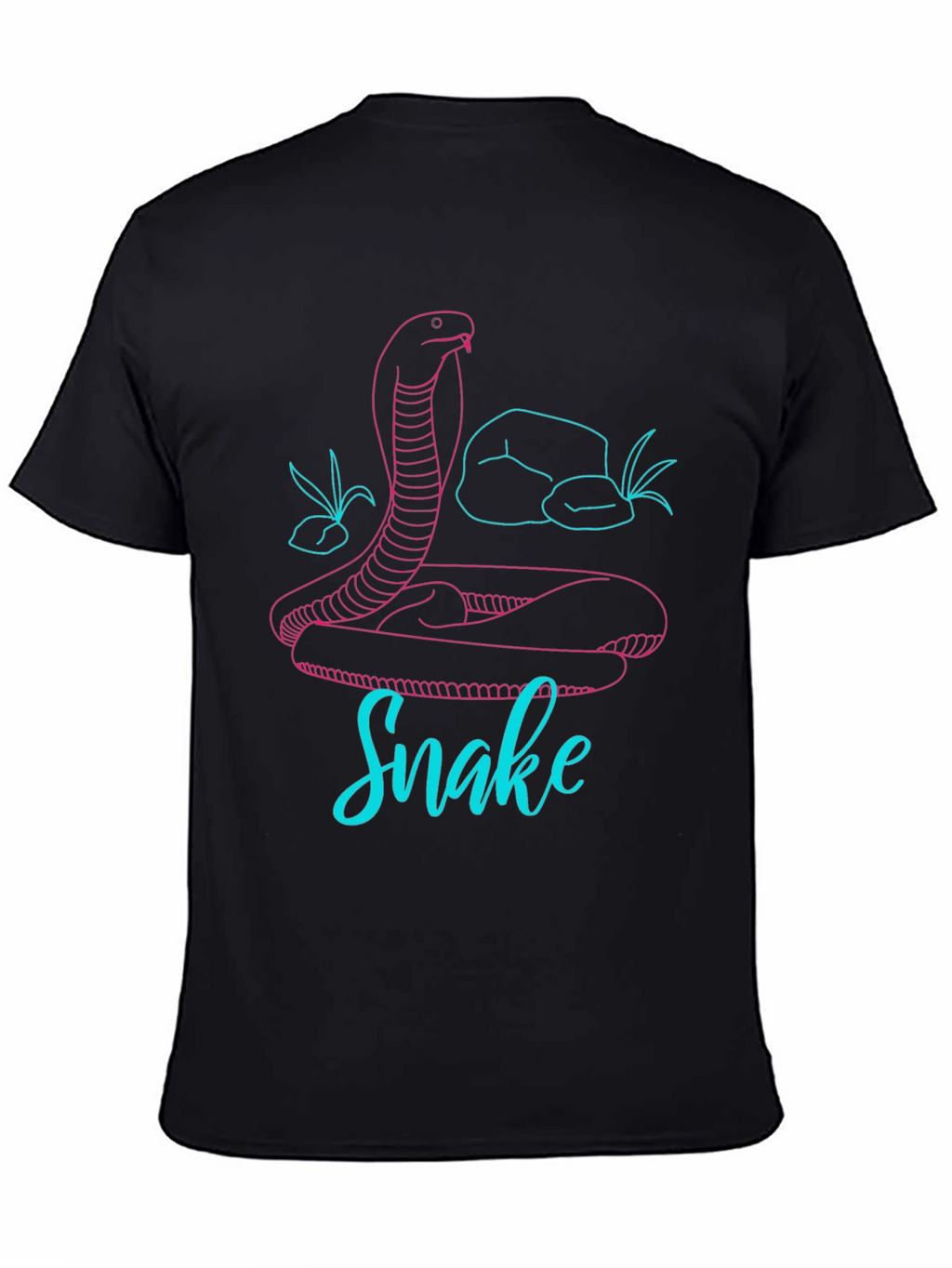 Snake Graphic Tee - Modern Line Art Design