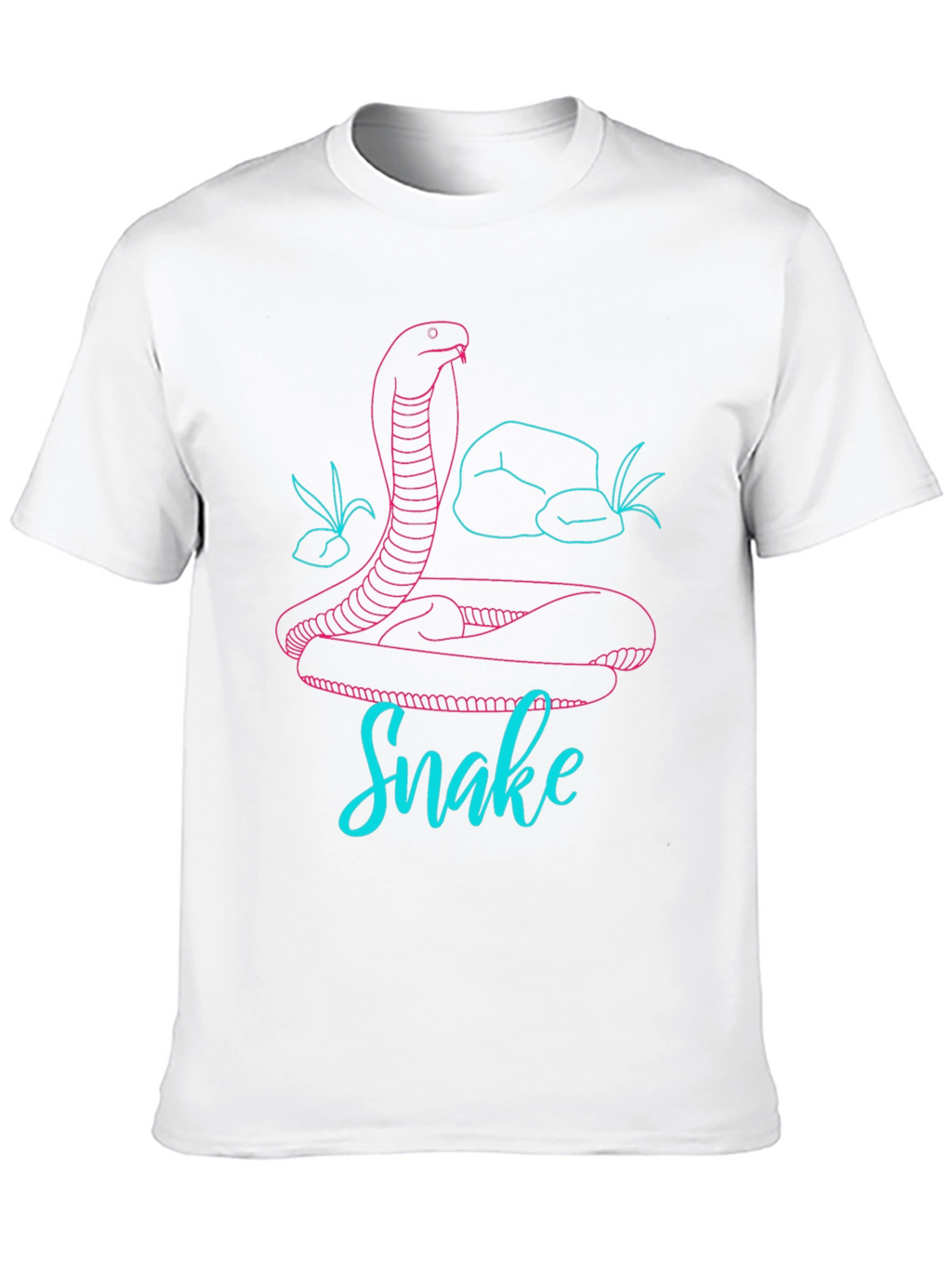 Snake Graphic Tee - Modern Line Art Design