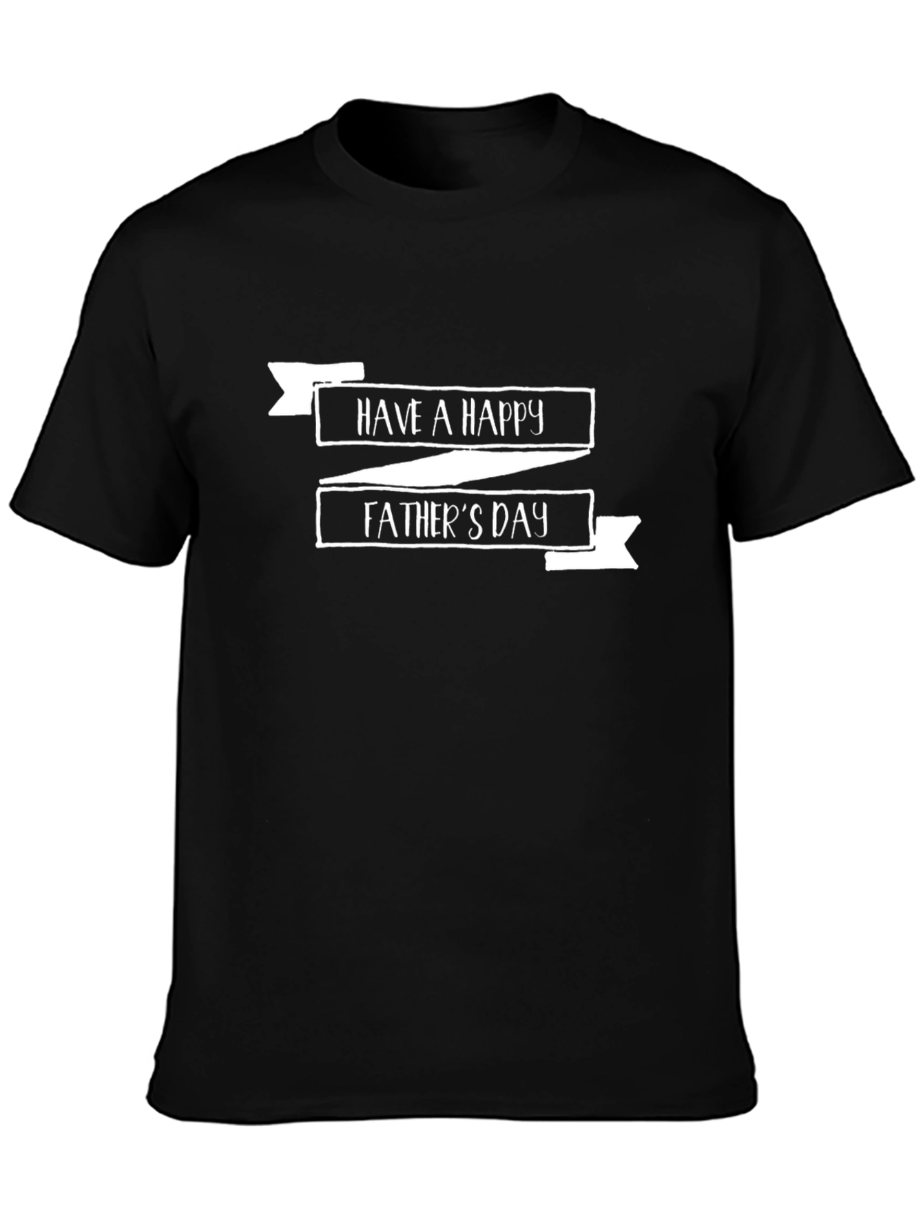 Happy Fathers Day Black Graphic Tee