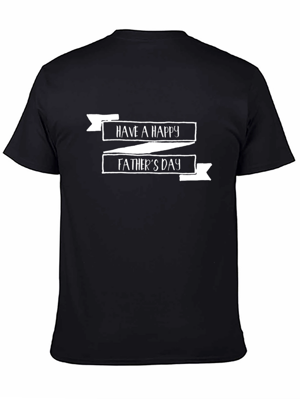 Happy Fathers Day Black Graphic Tee
