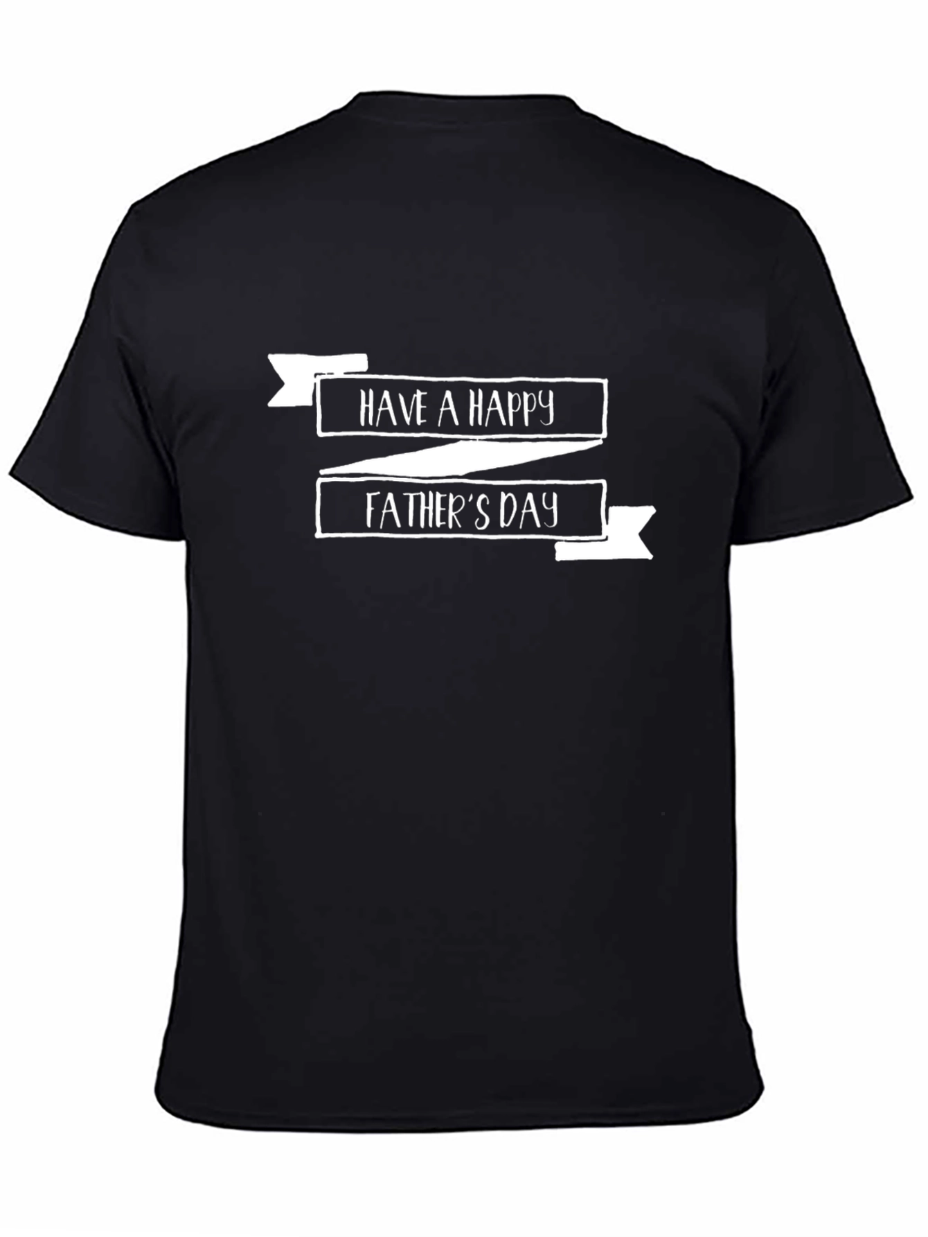 Happy Fathers Day Black Graphic Tee