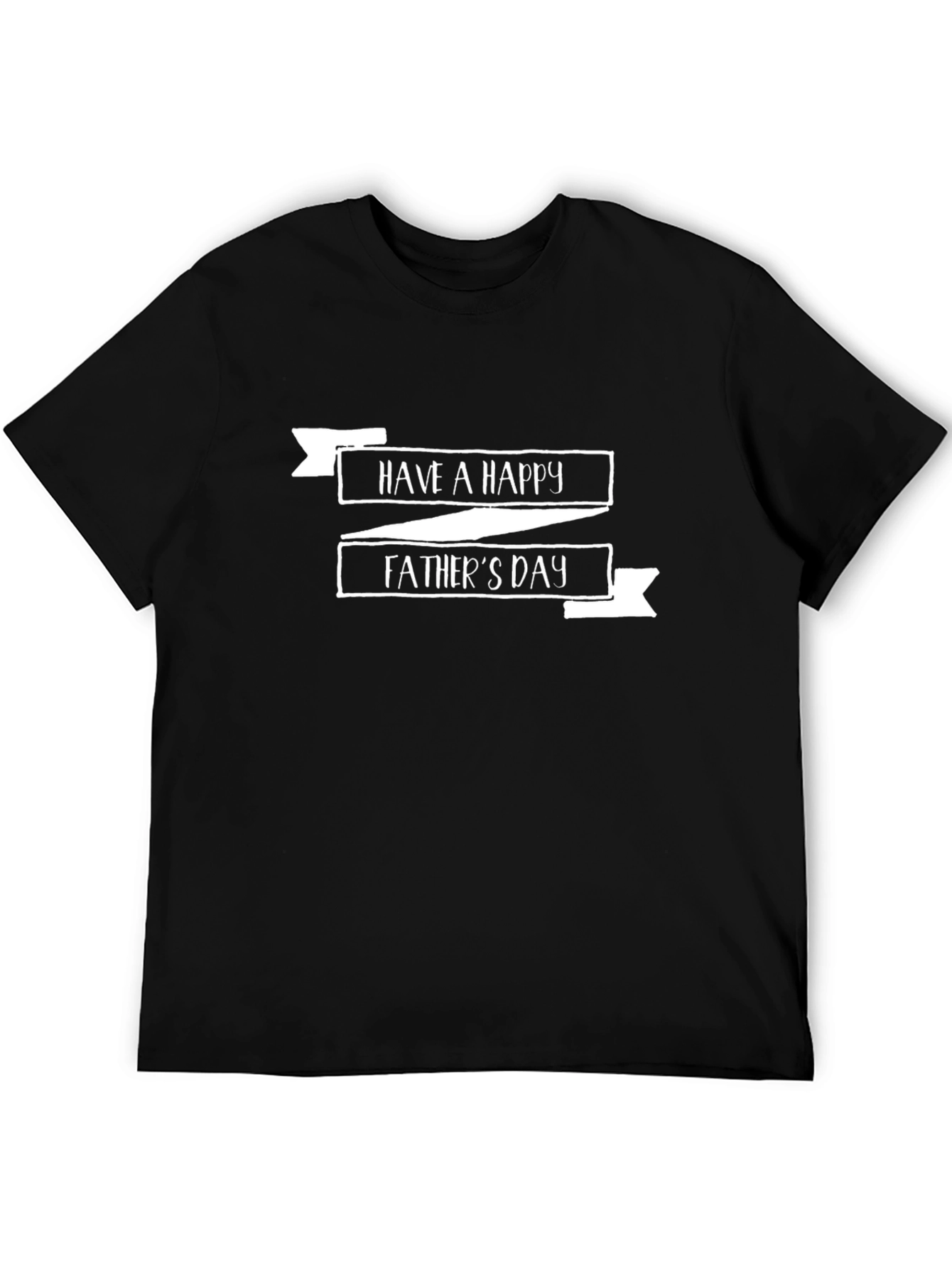 Happy Fathers Day Black Graphic Tee