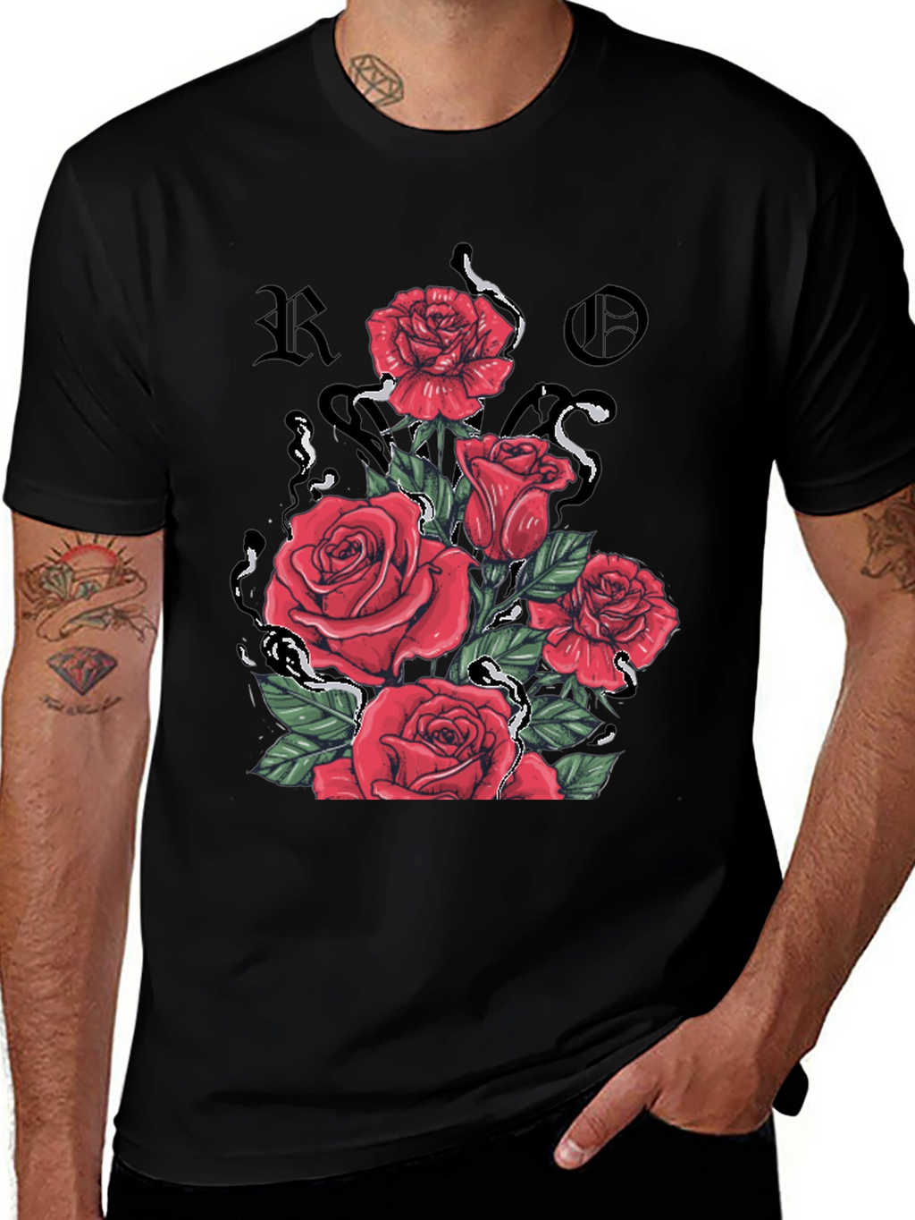 Gothic Roses Graphic Tee