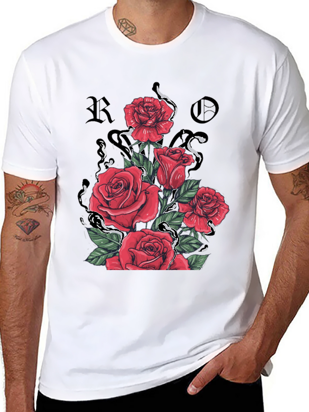 Gothic Roses Graphic Tee