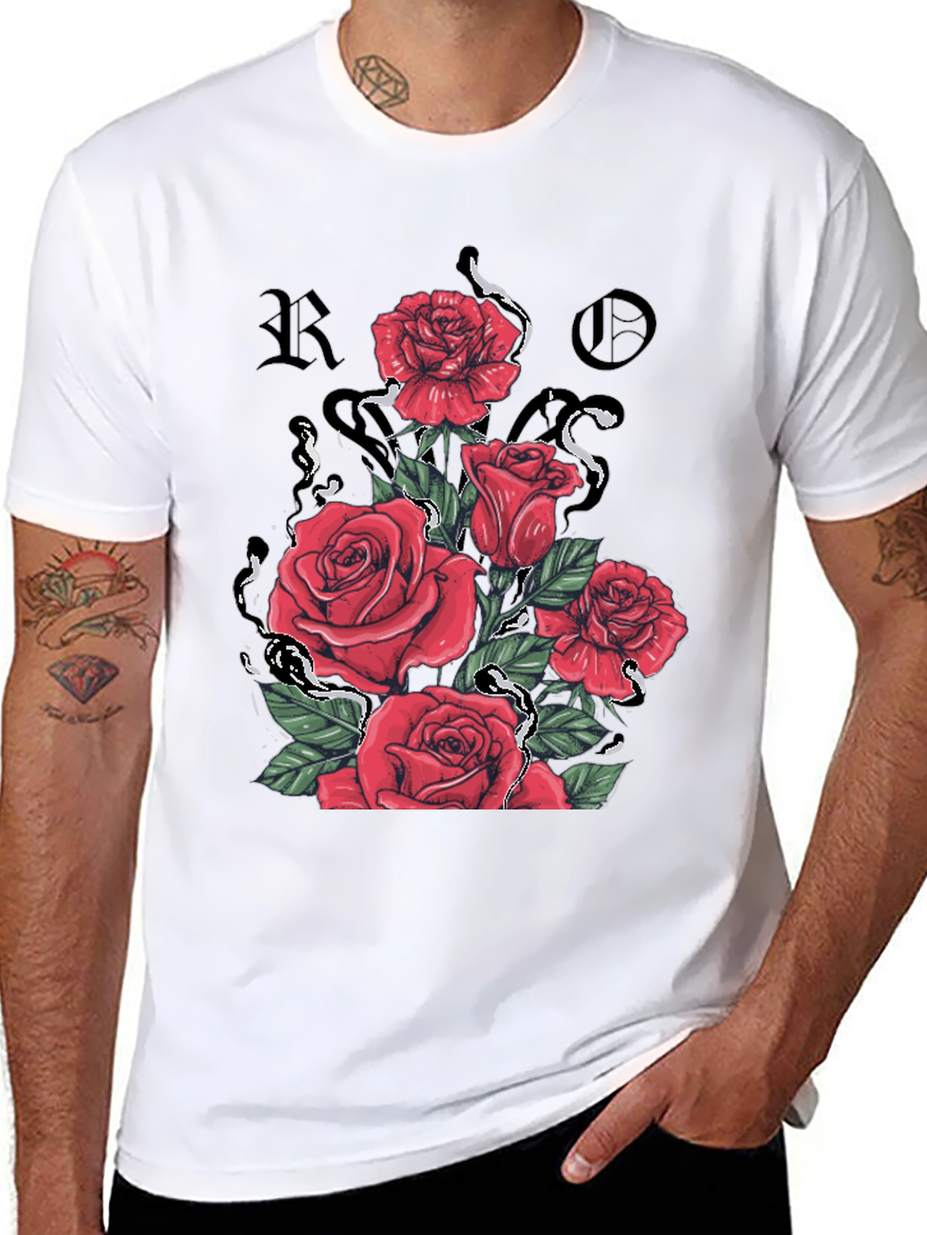 Gothic Roses Graphic Tee