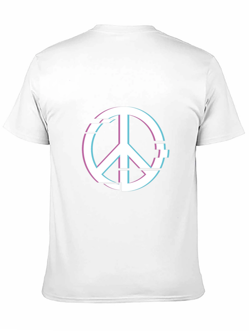 Peace Glitch Graphic Tee - Trendy Streetwear