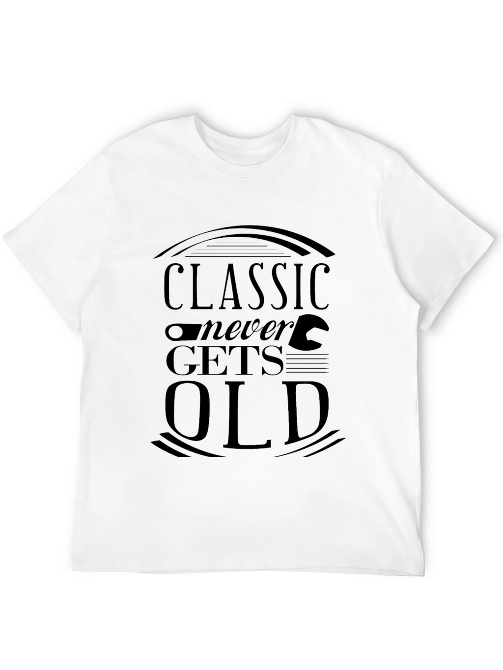 Classic Never Gets Old Graphic Tee - Black