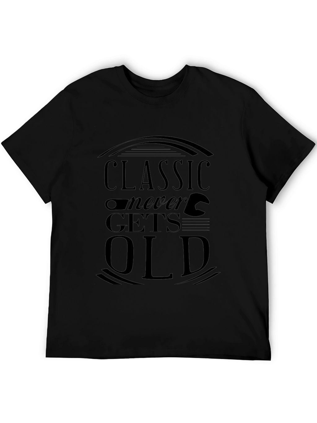 Classic Never Gets Old Graphic Tee - Black