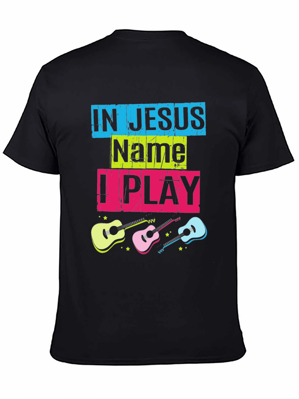 In Jesus Name I Play Guitar T-Shirt