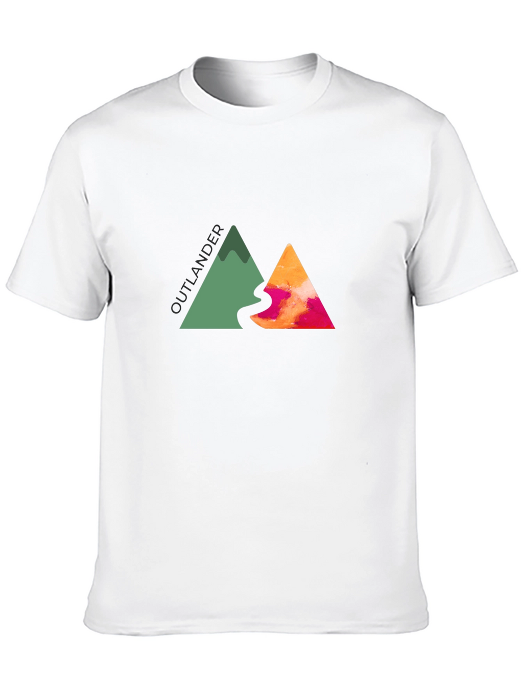 Outlander Mountain Graphic Tee - Black Cotton Blend