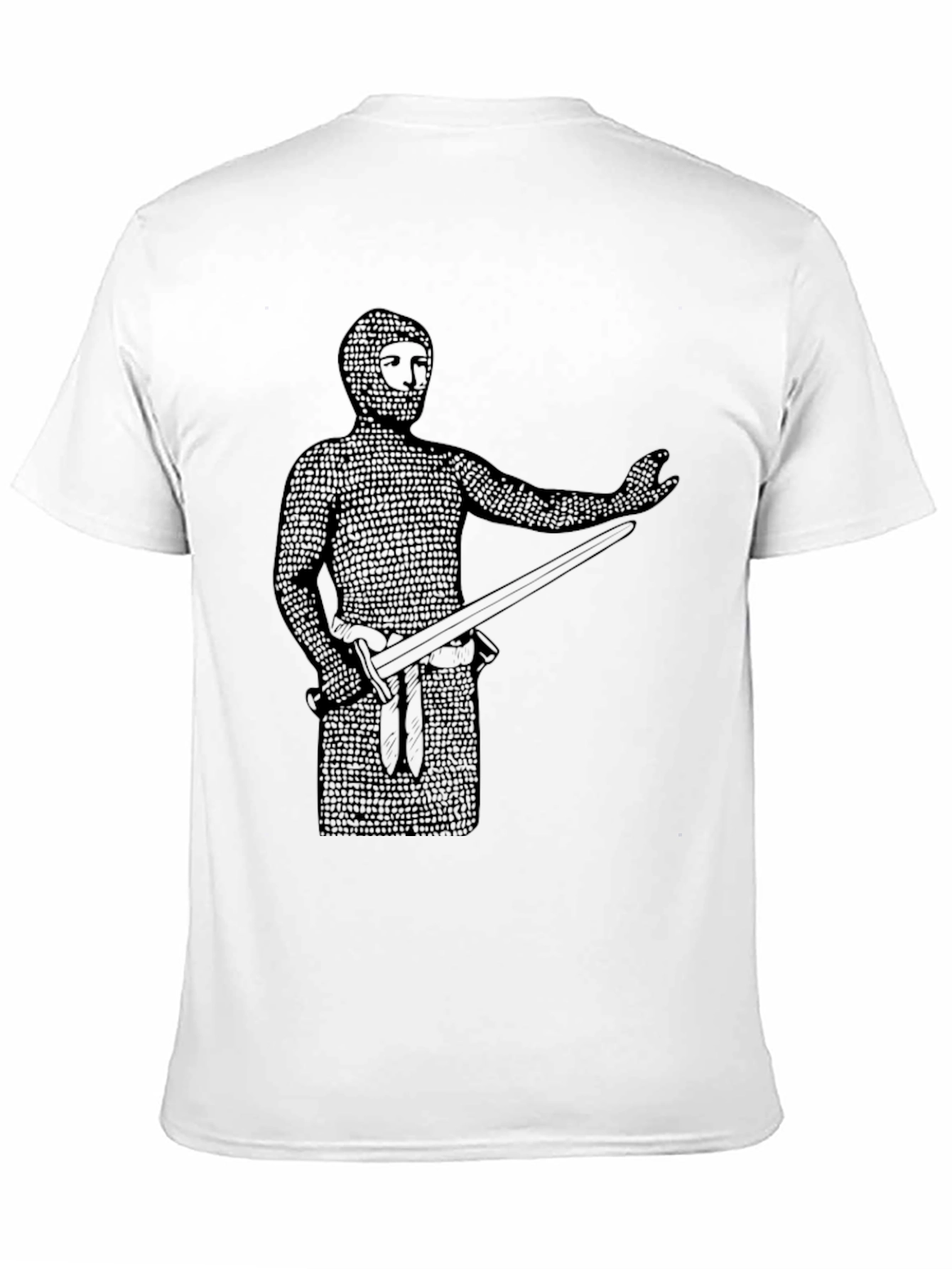 Medieval Knight Graphic T-Shirt - Chainmail Warrior Tee