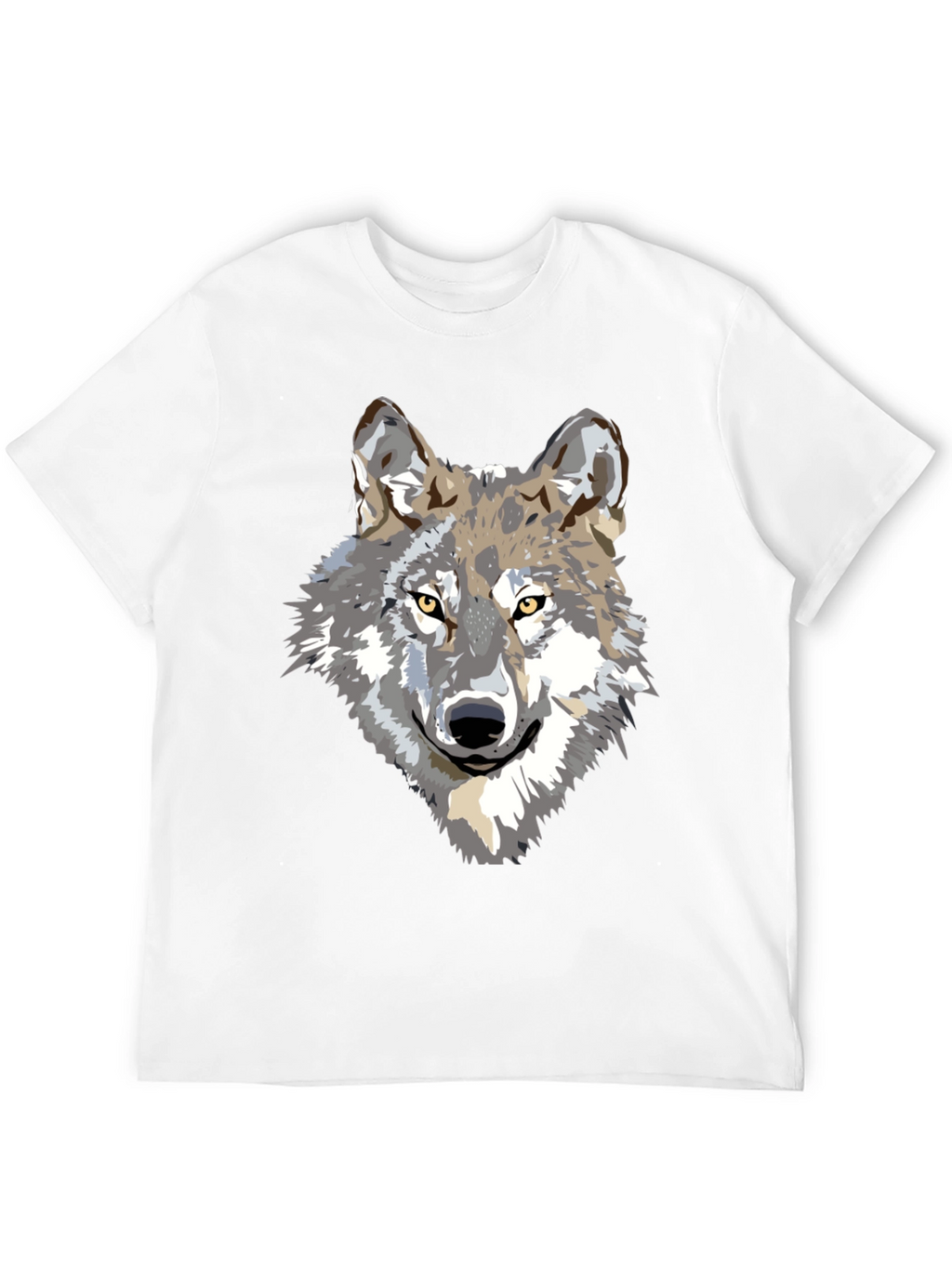 Cool Wolf Graphic Print Mens Black T-Shirt