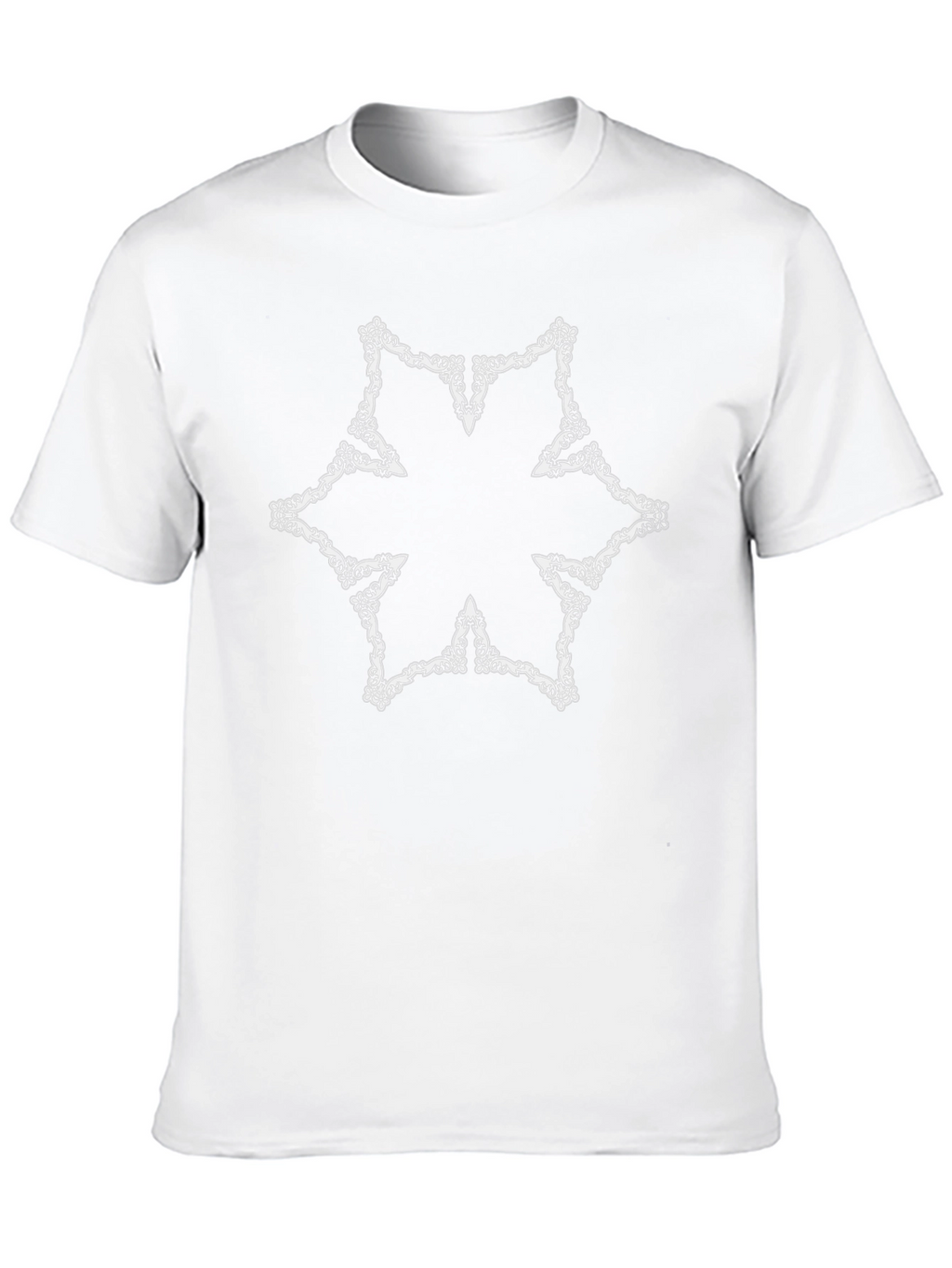 Ornate Snowflake Graphic Tee - Black Cotton Blend