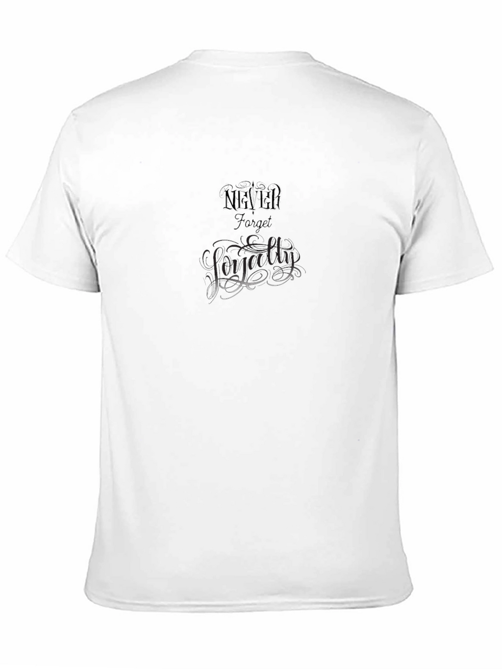 Edgy Black Never Forget Loyalty Graphic T-Shirt