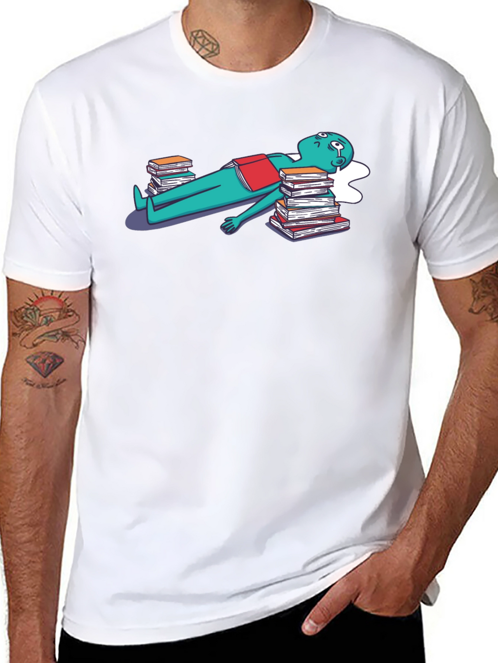 Bookworm Tee - Literary Humor Graphic T-Shirt