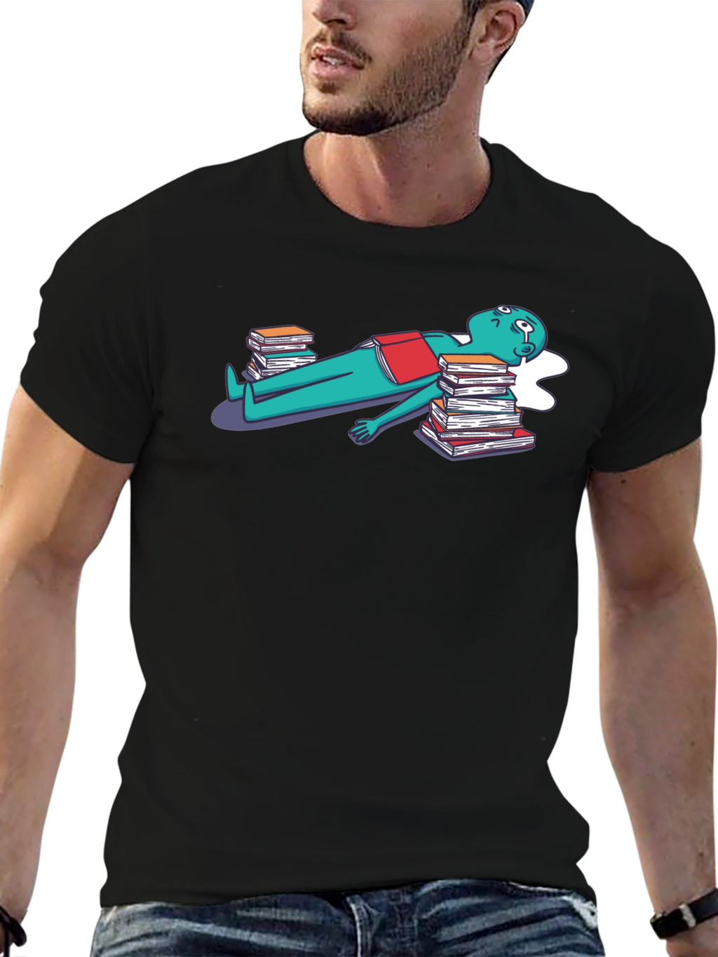 Bookworm Tee - Literary Humor Graphic T-Shirt