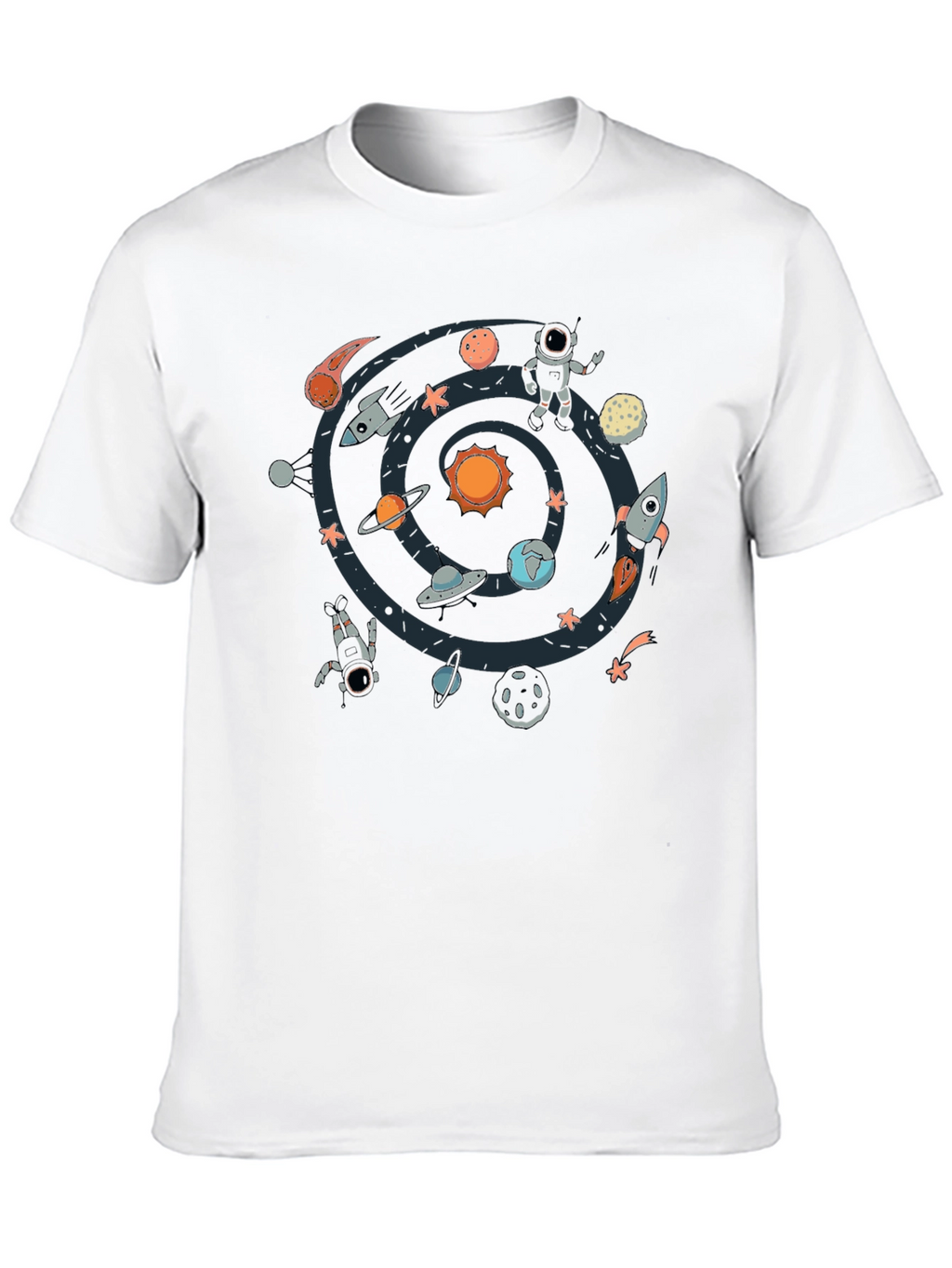 Space Galaxy T-Shirt - Celestial Design Black Tee
