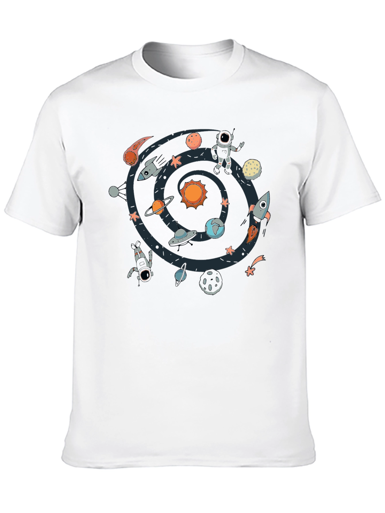 Space Galaxy T-Shirt - Celestial Design Black Tee