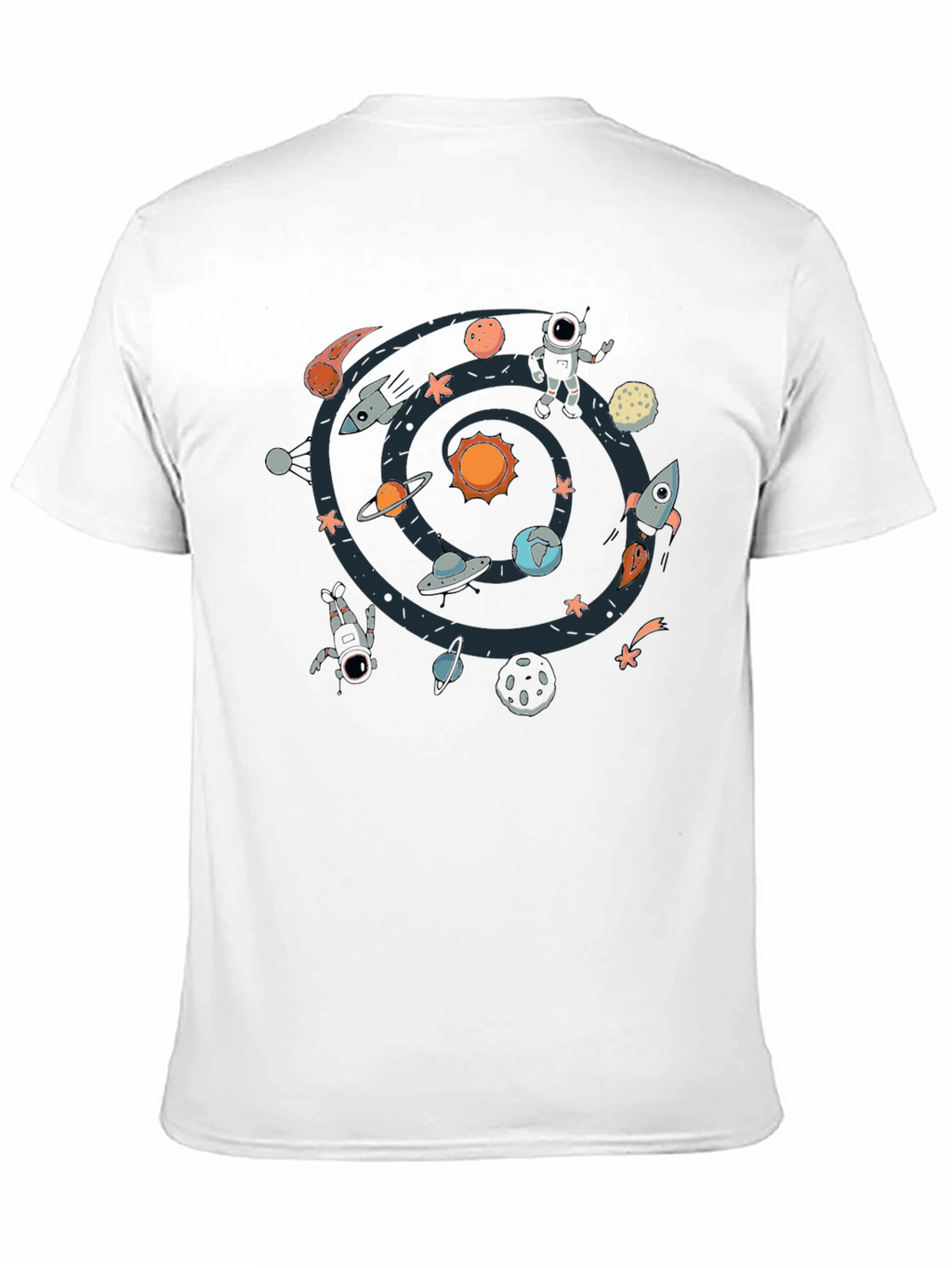 Space Galaxy T-Shirt - Celestial Design Black Tee