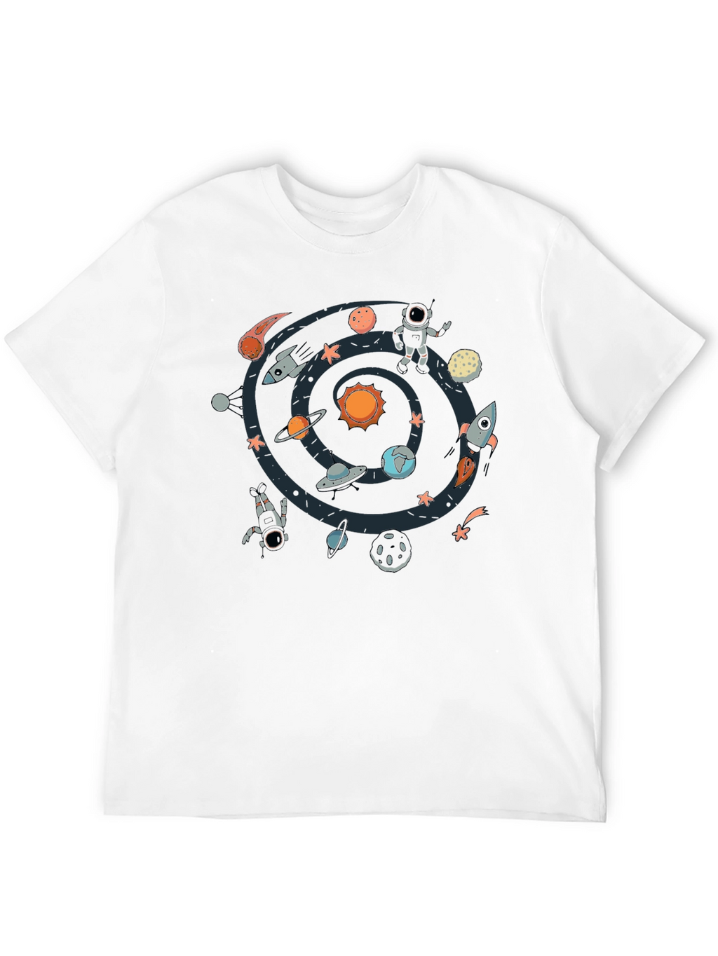 Space Galaxy T-Shirt - Celestial Design Black Tee